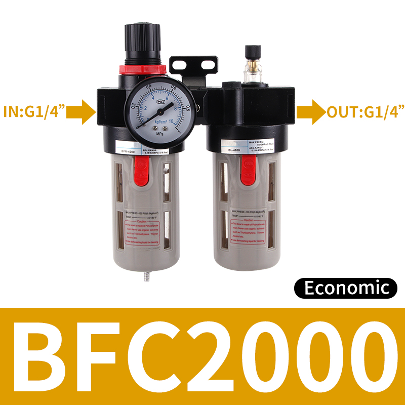 AFC2000 BFC2000 BFC3000 BFC4000 Pneumatischer Filterregler Luftöler Kombination Ölabscheider Wasserabscheider: verrotten
