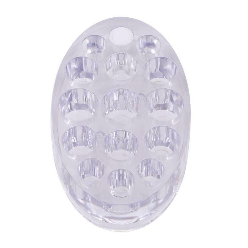 1 ud. Pigmento para bordado de cuerpo portavasos ovalado acrílico pigmento Rack maquillaje permanente portavasos de Color