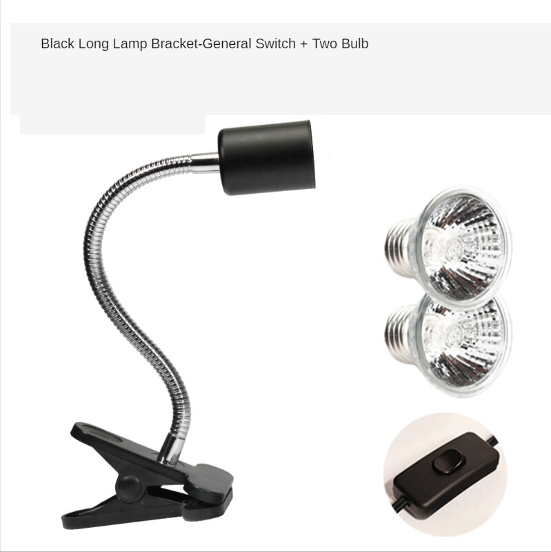 Tortoise Tanning Lamp Full Spectrum Sun Lamp Uvb Turtle Tank with Uva Heating Calcium Bulb Climbing Pet Back Photo Three In One: A-Ordinary switch