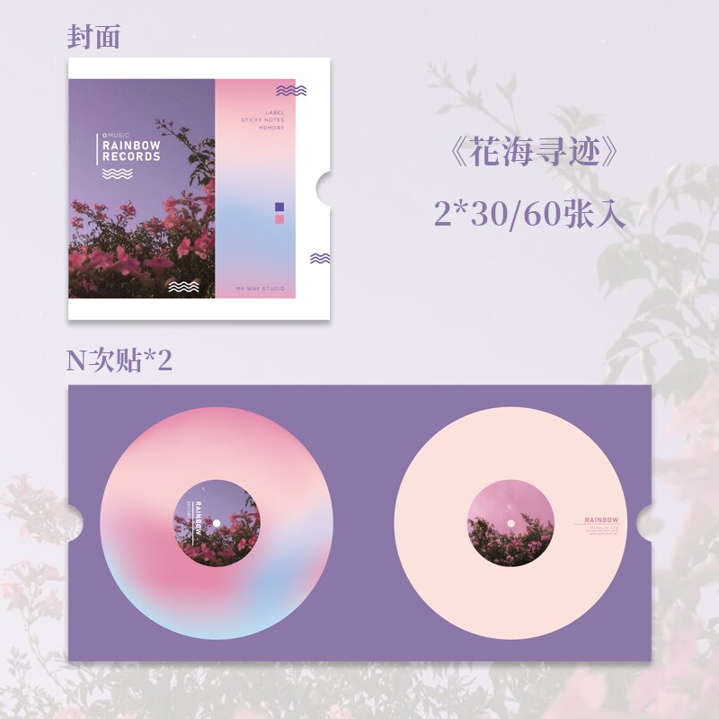 N times post-it notes Writable Notepad 60 pcs School Stationery Diary memo pad sticky Scrapbooking material art marker: C