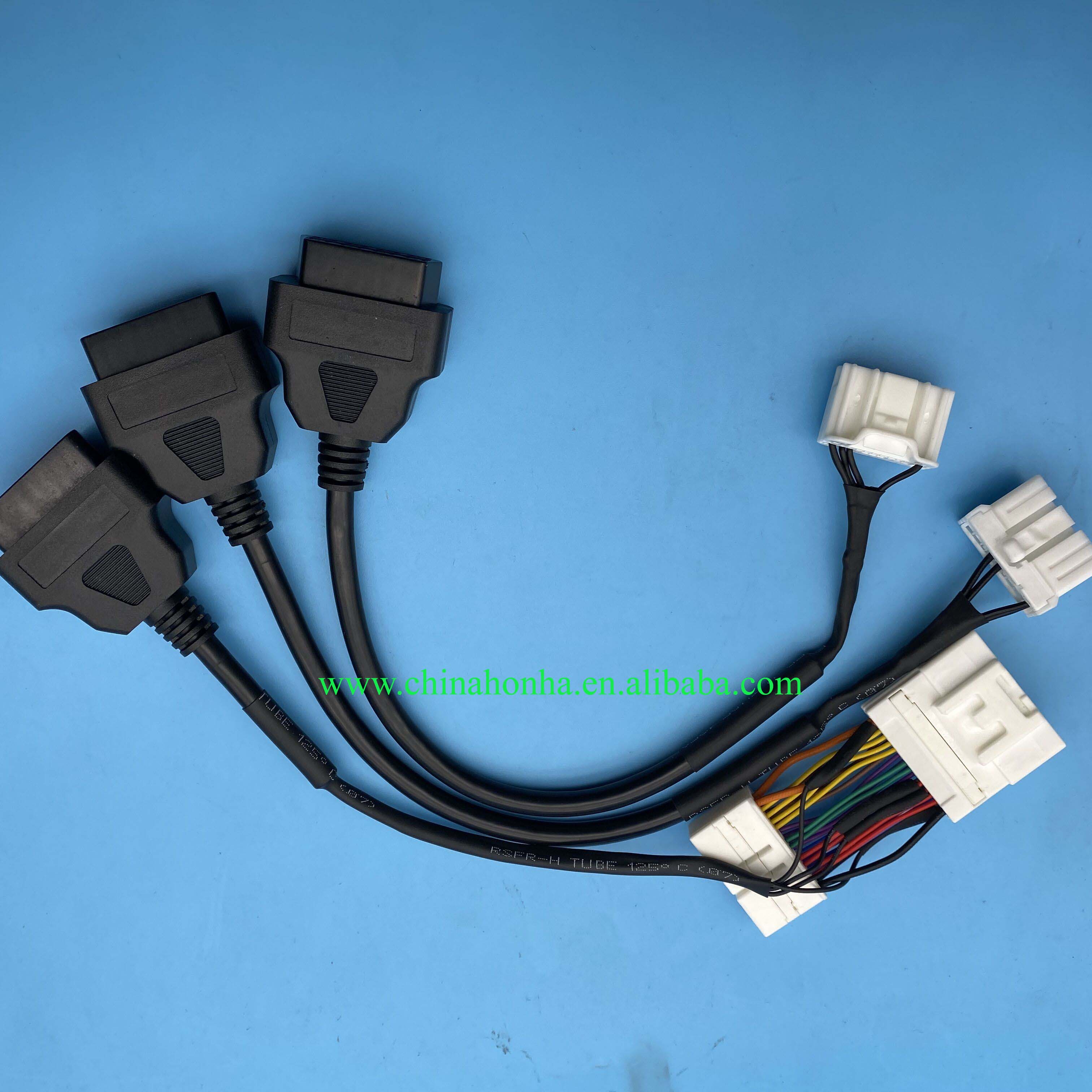 12 pin 20 pin 26 pin male female connector OBD II diagnostic harness electronic cable for energy vehicle Tesla: 1 pcs