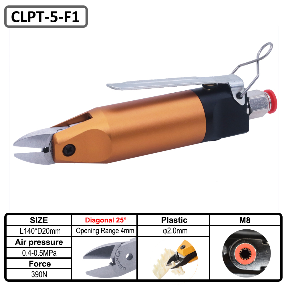 Pneumatic Scissors D20mm 390N Shear Cutting Tools Pliers Cutter for Metal Wire Plastic Electronic Component PVC Nipper Clamp: Diagonal Plastic