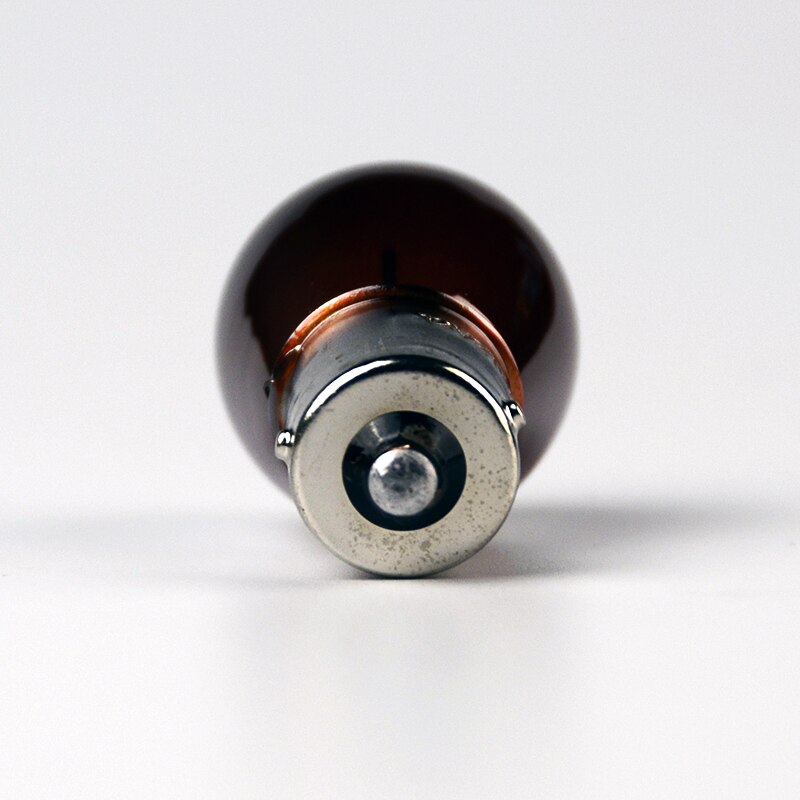 Flytop (2 Pieces/Lot) 581 PY21W S25 BAU15s Silver / Chrome Amber Glass 12V21W Car Tail Lamp Stop Light Indicator Bulb