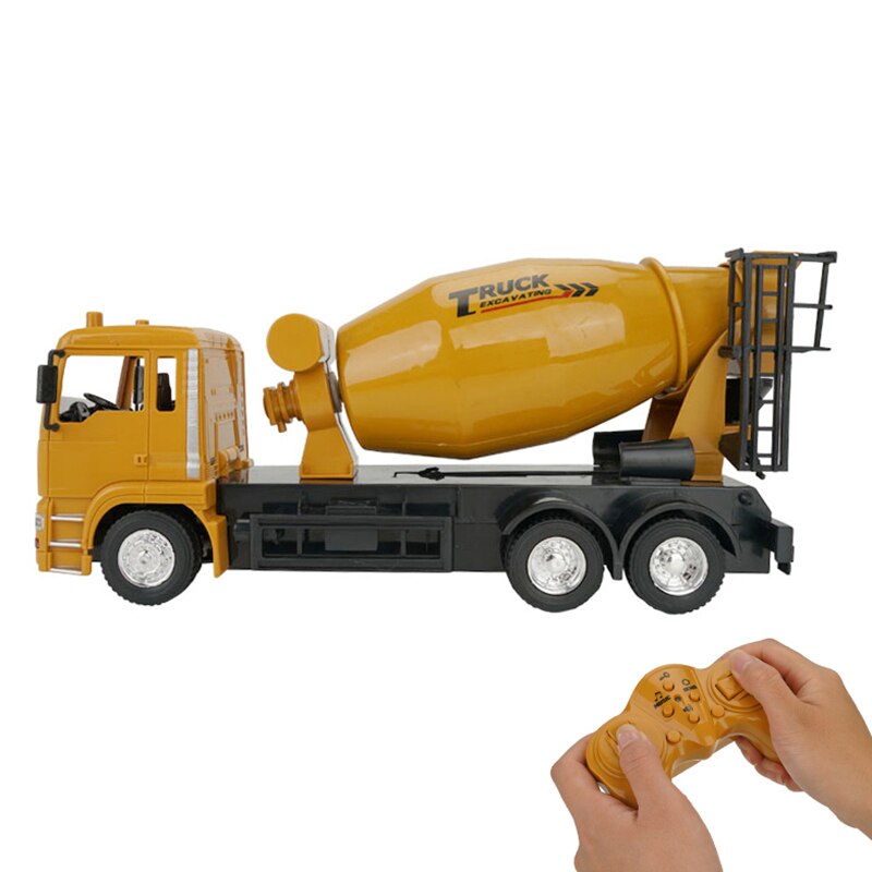 1:24 dieci Canali di Controllo Remoto di Sabbia Fango miscelatore Modello per Bambini Di Compleanno Regalo Di Natale per Bambini Elettrico RC camion Giocattoli