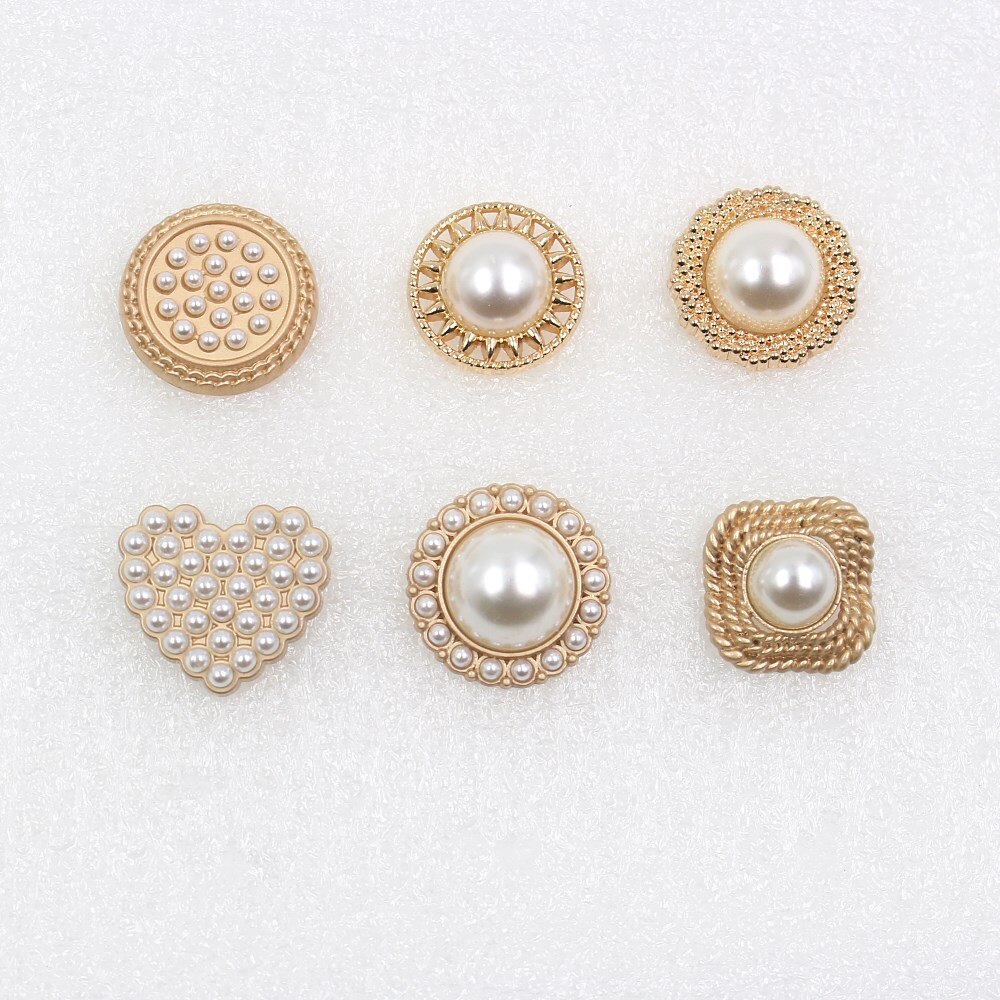 22mm 25mm 10 stk/parti perle metal knapper guld sweater frakke dekoration skjorte knapper tilbehør diy a -19512-471