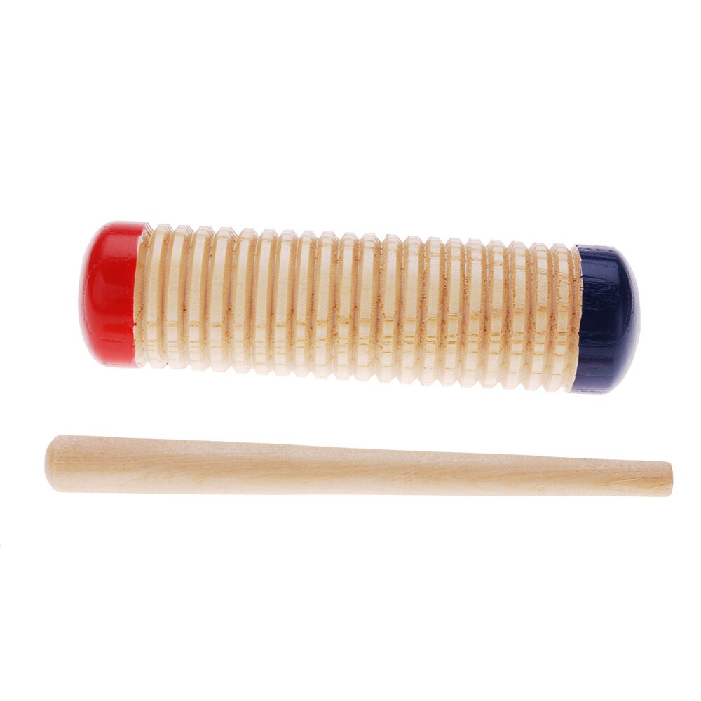 Juguete de educación musical temprana Guiro Shaker de madera para bebé chico instrumento de percusión infantil herramienta de ritmo Beats con mazo