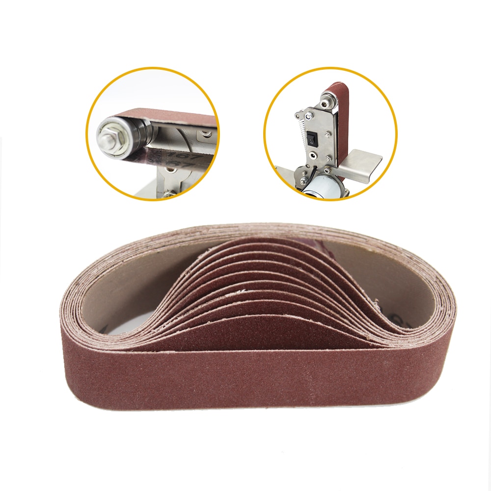 10pcs 30x330mm Abrasive Sanding Belts 240 Grit/ 800 Grit Sanding Grinding Polishing Tools for Sander Power Rotary Tools