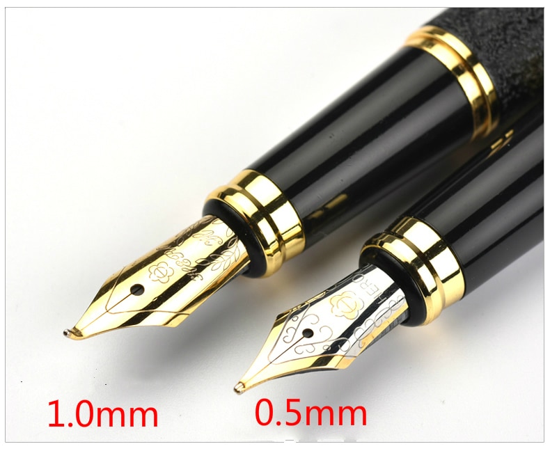 Authentic standard type Hero frosted 6006 metal calligraphy pen art fountain pen iraurita ink pen 0.5mm /1.0mm box set
