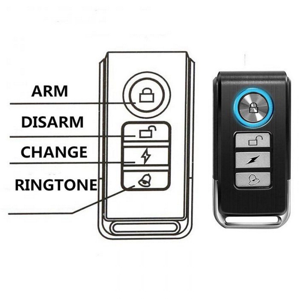 113dB Motorcycle Bike Anti-Theft Alarm Vibration Security Alarm IP55 Waterproof