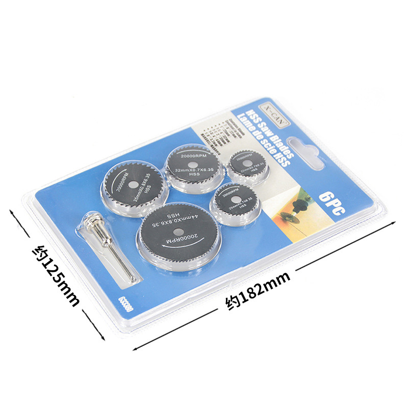 Accesorios Dremel para taladro, 6 uds. HSS, Mini hojas de sierra Circular, herramientas eléctricas, disco de corte de madera, juego de muelas para herramientas Dremel