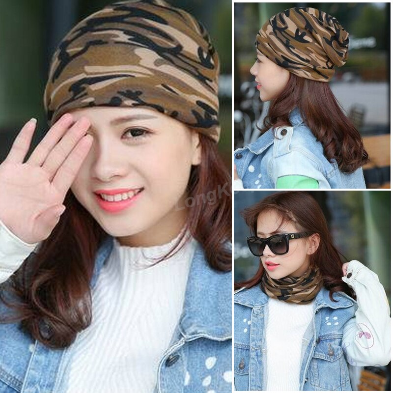 Long Keeper Women Knit Warm Hat Scarf Three Used Woman Flora Cap Beanie Skullies For Girl Autumn Caps Bonnet