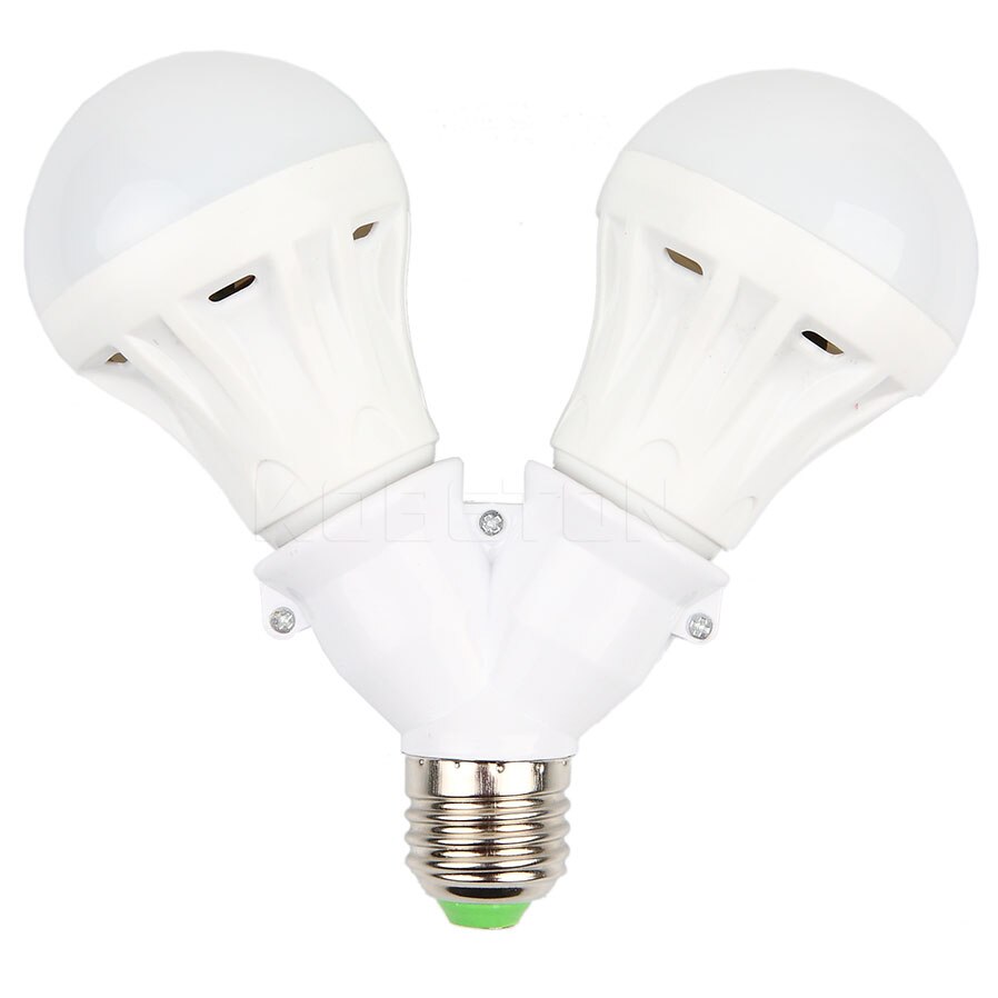 Dobbelt dobbelt 2x e27 fatninger base forlænge splitter stik halogen lys pære holder kobber kontakt adapter konverter