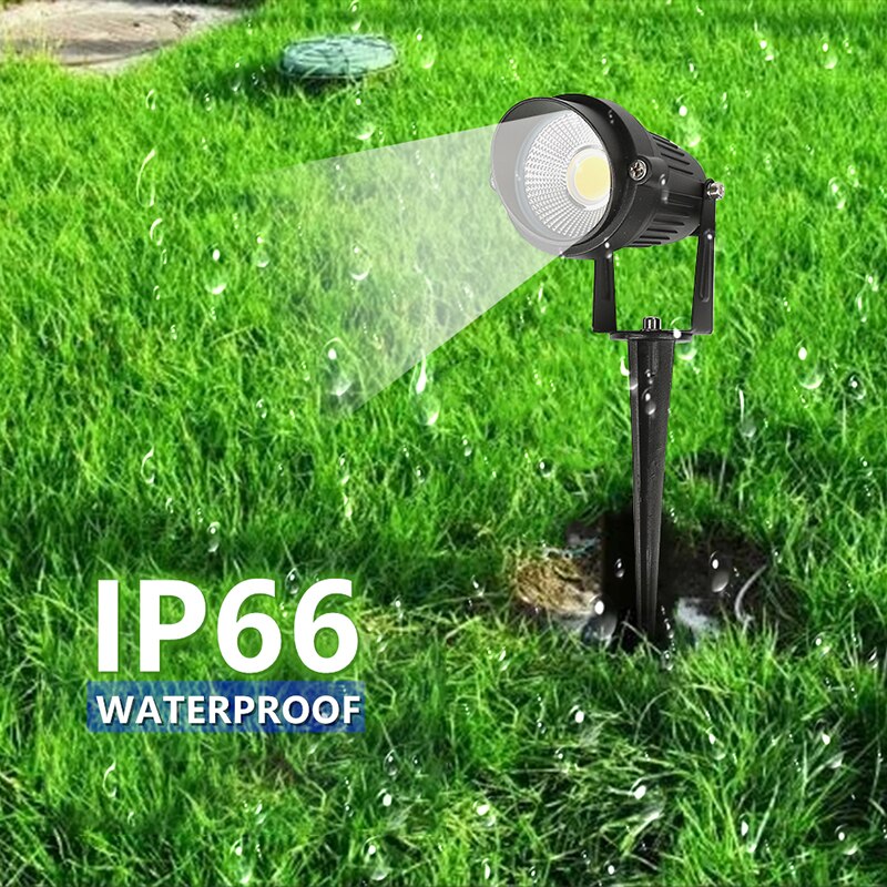 Outdoor Landscape LED Lighting 9/12W Waterproof Graden Lights COB Led Spotlights With Spiked Stand Waterproof Spot Bulbs !