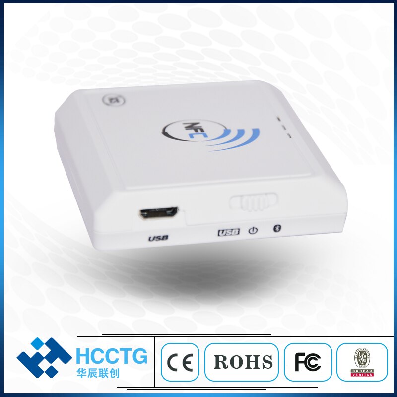 Long Range Wireless IOS Android BT Rfid Reader Writer NFC Card Reader 13.56 mhz ACR1311U-N2