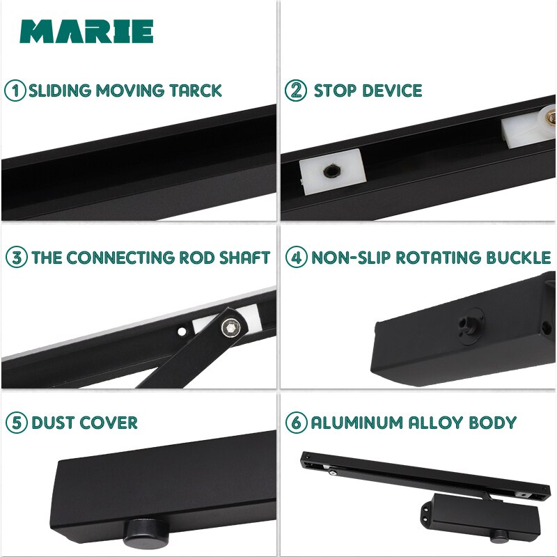 Marie4403H Automatische Schuifdeur Dichter Hydraulische Positionering Bescherming Deur 40-65Kg Verstelbare Speed Deur Controller Hardware