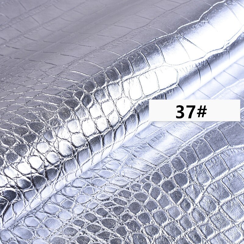 50x138cm 0.8mm Faux PVC leather Fabric Imitation Crocodile Skin Embossed Synthetic PVC Faux Leather for Decoration Sofa Home: NO37