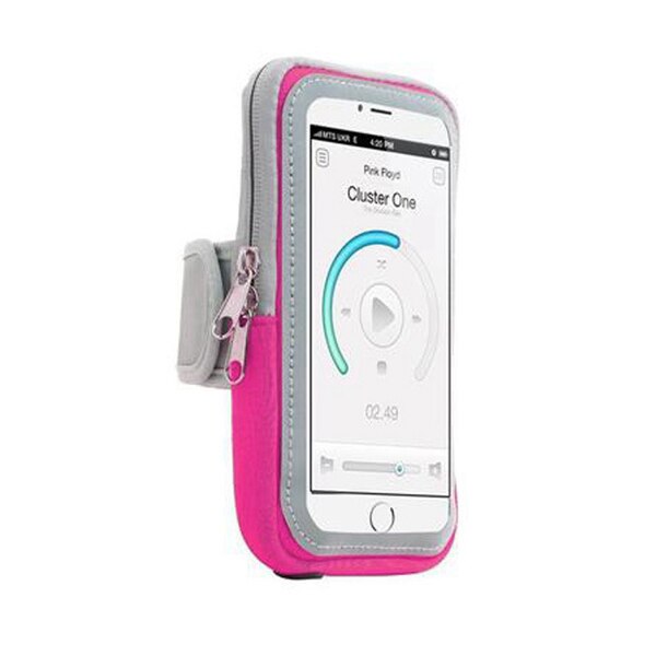 Universal 6.5 Inch Sport Cell Phone Arm Bag Running Sports Phone Case Arm Band For iPhone Samsung Huawei Mobile Phone Arm Pouch: Pink