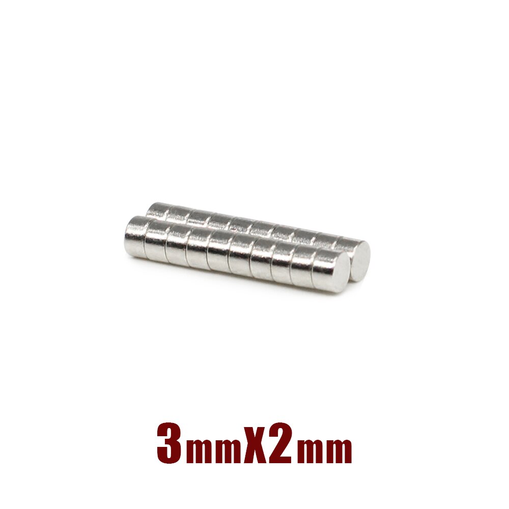 100/200/500/1000/2000/5000PCS 3x2 Mineur Disque Recherche Aimant Petits Aimants Ronds 3x2mm Aimants Permanents Au Néodyme Forte 3*2mm