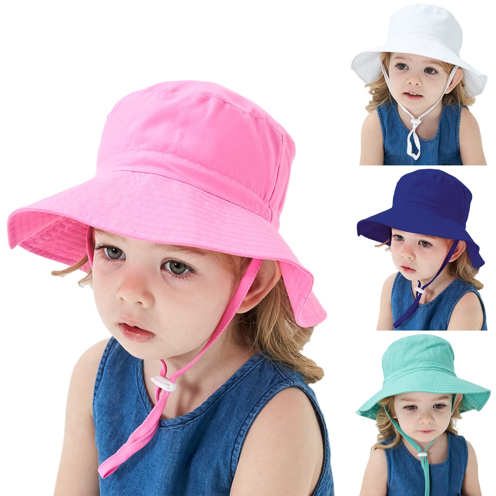 Sun Hat Men And Women Baby Breathable Basin Hat Cute Beach Hat Fisherman Hat Toddler Sun Protection Wide Brim Summer Cap