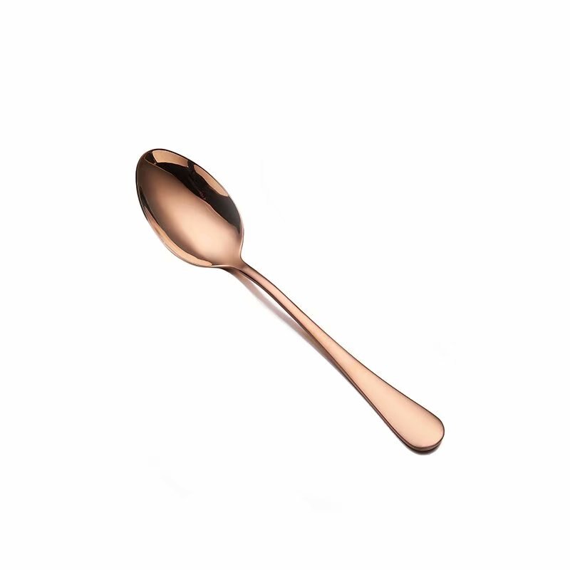 Spklifey Goud Serviesje Bruiloft Gouden Reizen Bestek Set Roestvrij Staal Diner Mes Vork Scoops Zilverwerk: dinner spoon