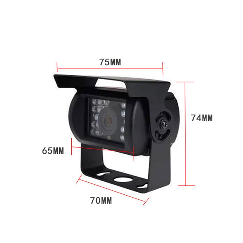 Podofo Car Rear View Camera Backup Camera for Bus RV Truck Trailer Heavy Duty + 5M/10M/15M/20M Aviation Connector Plug Cable