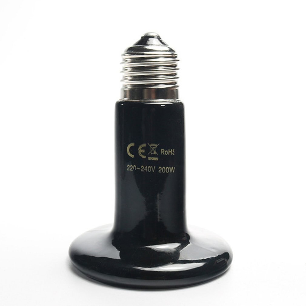 Pet Ceramic Heating Lamp 25W 50W 75W 100W 150W 200W IR Heat Emitter Bulb 220-240V Turtle Snake Lizard Heater Lamp: 200w