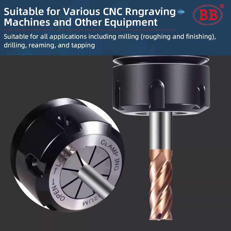 BB Internal Coolant ER Collet ER16 ER20 AA0.008 CNC Sealing Tool Holder ER16 ER20 ER25 ER32