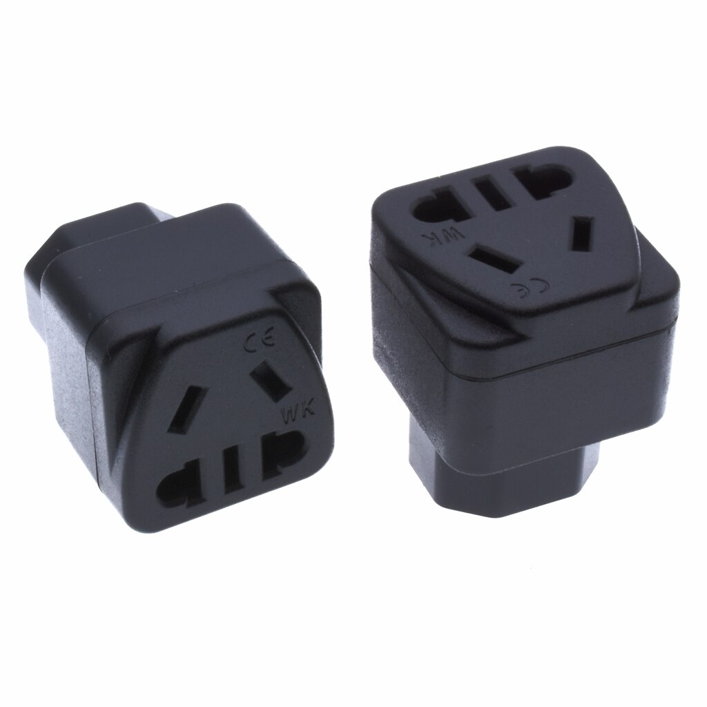 IEC320-C14 Chinese AU EU US 2 Pin Universal Power Adaptor Plug PDU/UPS Server AC Power Adapter Plug Socket Converter*