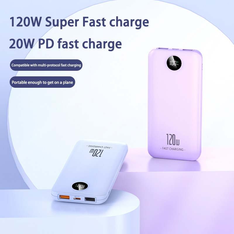 Xiaomi 120W Power Bank 200000mAh Large Capacity Fast Charging Mobile Portable Digital Display Spare Battery for Iphone Huawei