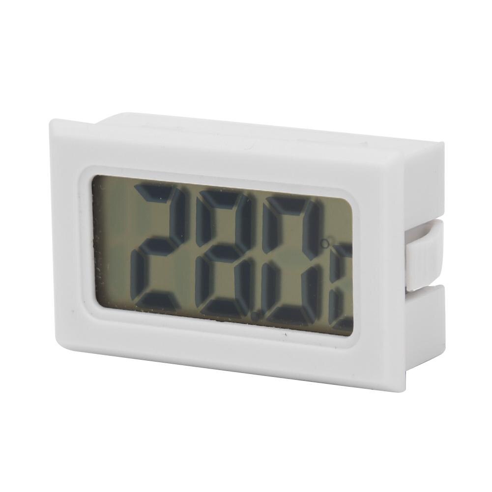 Thermometer Hygrometer Indoor Kamertemperatuur Sensor Mini Digitale Lcd Temperatuur Vochtigheid Meter Weerstation Met Klok: White C