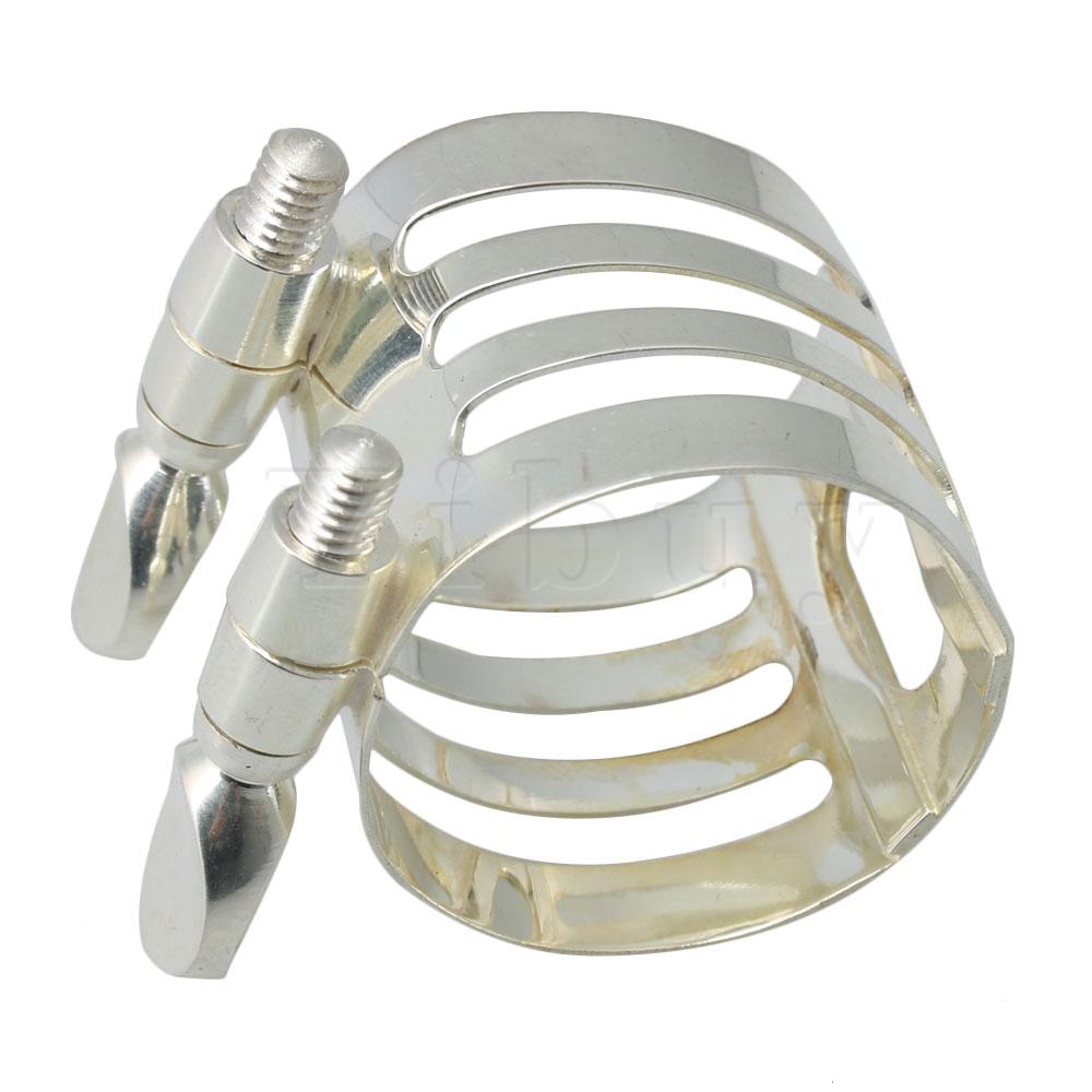 Yibuy Sliver Plated Copper Klarinet Ligature Met Caps Muzikale Onderdelen