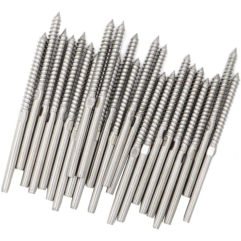 Hand Thread for 1/8Inch, Stainless Steel Stair Deck Wood Post,DIY Baluster Kit with Spanner Multi Tool (36 Pairs)