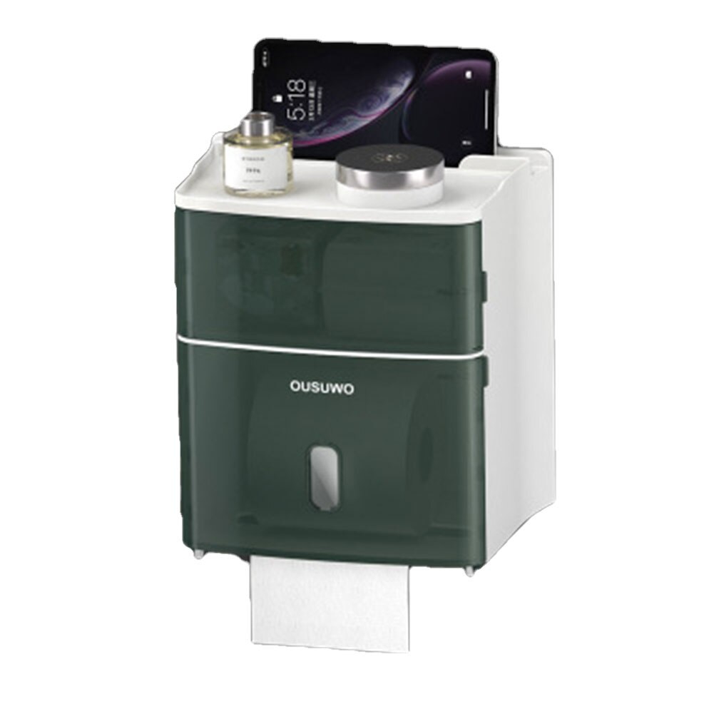 Tray Roll Paper Tube Storage Box Toilet Paper Holder Waterproof Wall Mounted Toilet Paper Tray Tissue Box Shelf Bathroom Product: F