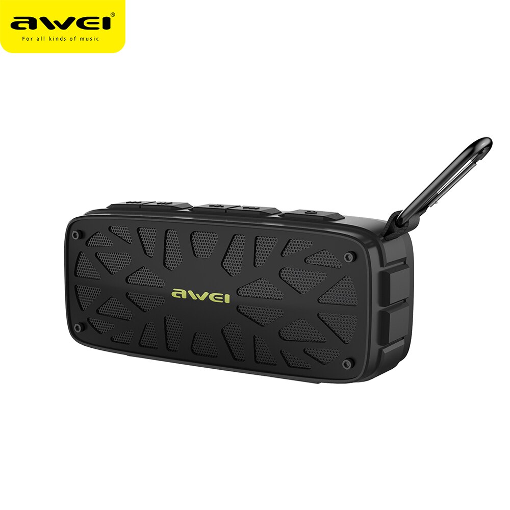 Altavoz Bluetooth estéreo de 2 canales Wei Y330 bajo profundo TWS barra de sonido inalámbrica 6W altavoz portátil exterior compatible con tarjeta TF USB: Black