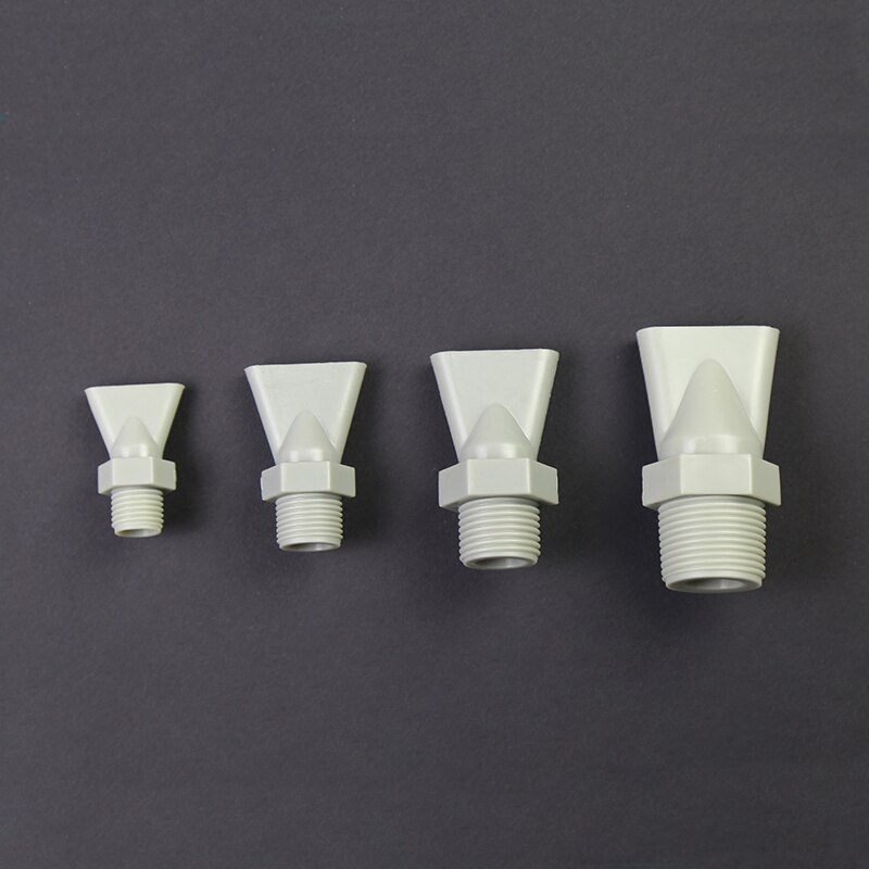 (10pcs/lot)1/4" 3/8" 1/2" 3/4" BSPT , PP Material Flat Wind Jet Air Nozzles, Flat fan spray nozzle plastic water gas spraying
