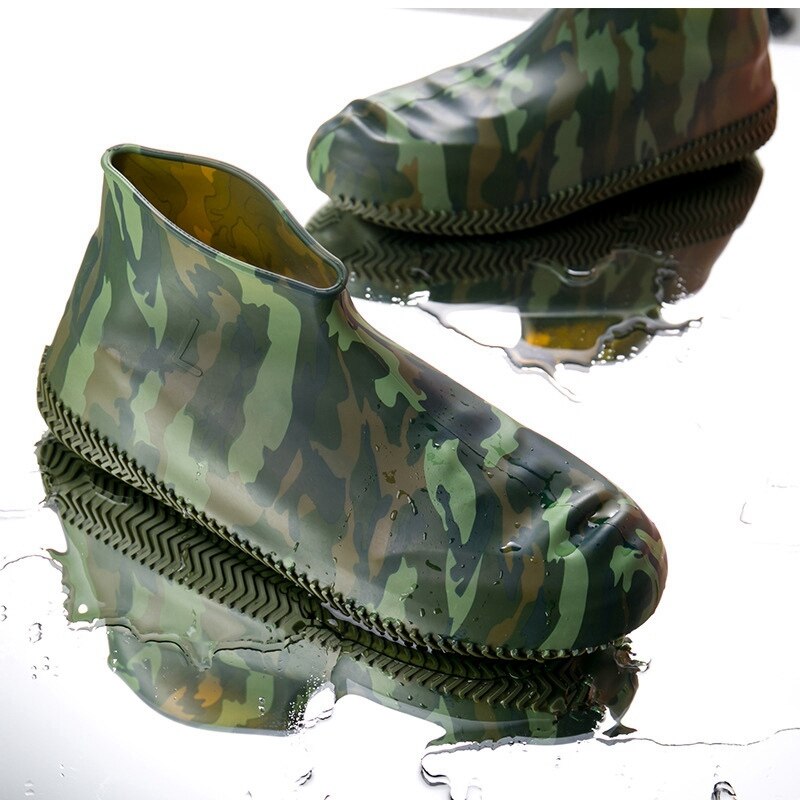 Camouflage Herbruikbare Siliconen Waterdichte Schoen Covers No-Slip Siliconen Rubber Schoen Protectors Voor Kinderen Mannen En Vrouwen