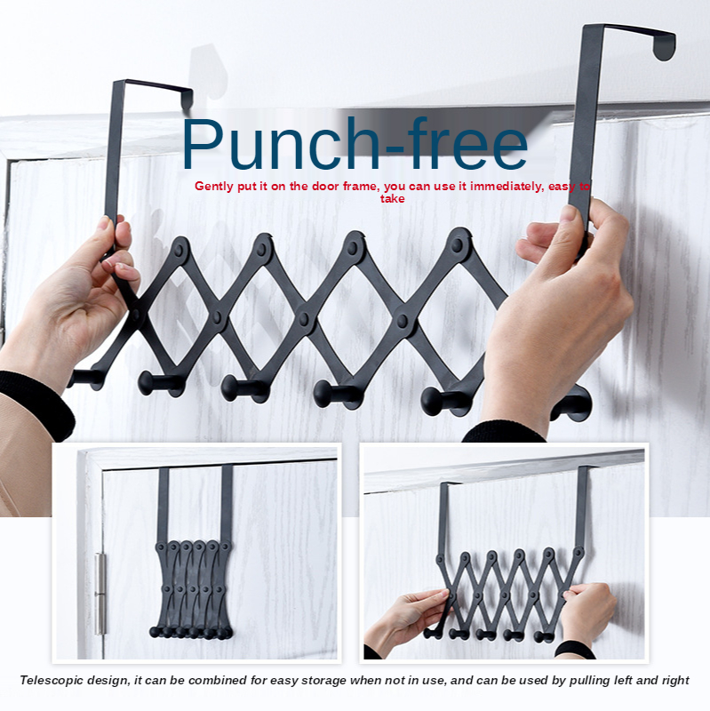 Gancho plegable de acero inoxidable para colgar en la puerta, colgador para sombreros, bolsas, corbata, bufanda, llave, 1 ud.