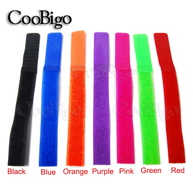 10pcs Pack Colorful Reusable Magic Tape Cord Winder Cable Holder Ties Wrap Wire Band Fastener Home Office Organiser#S0035(Mix-s)