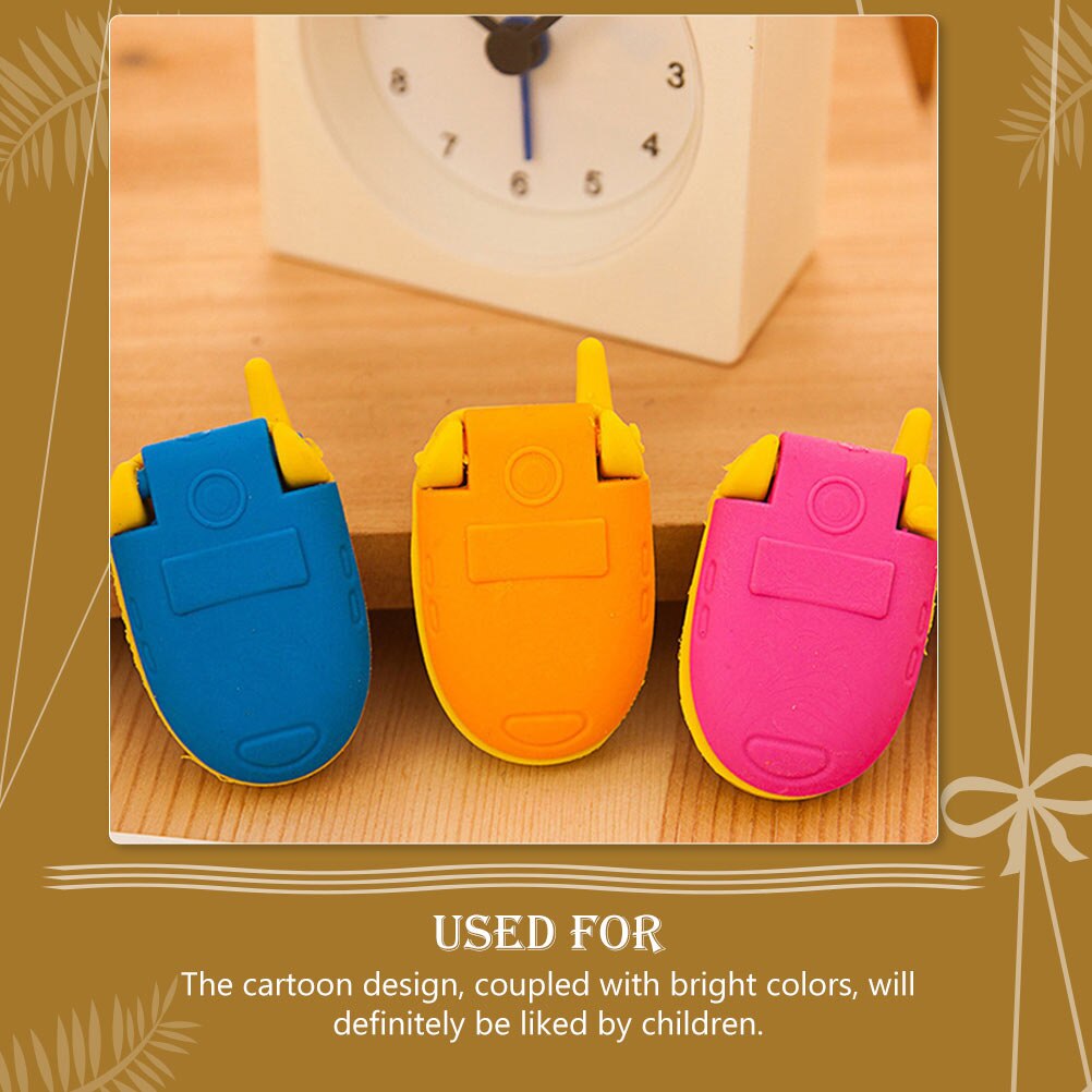 16Pcs Adorable Erasers for Children Cartoon Phone-shaped Erasers Practical Erasers for Painting