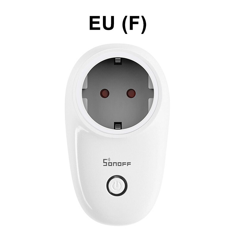 Sonoff S26 WiFi Smart Plug EU VS UK AU CN Automatisering Smart Home Afstandsbediening Socket Kit Switch Compatibel met Alexa google Thuis: EU Plug  F