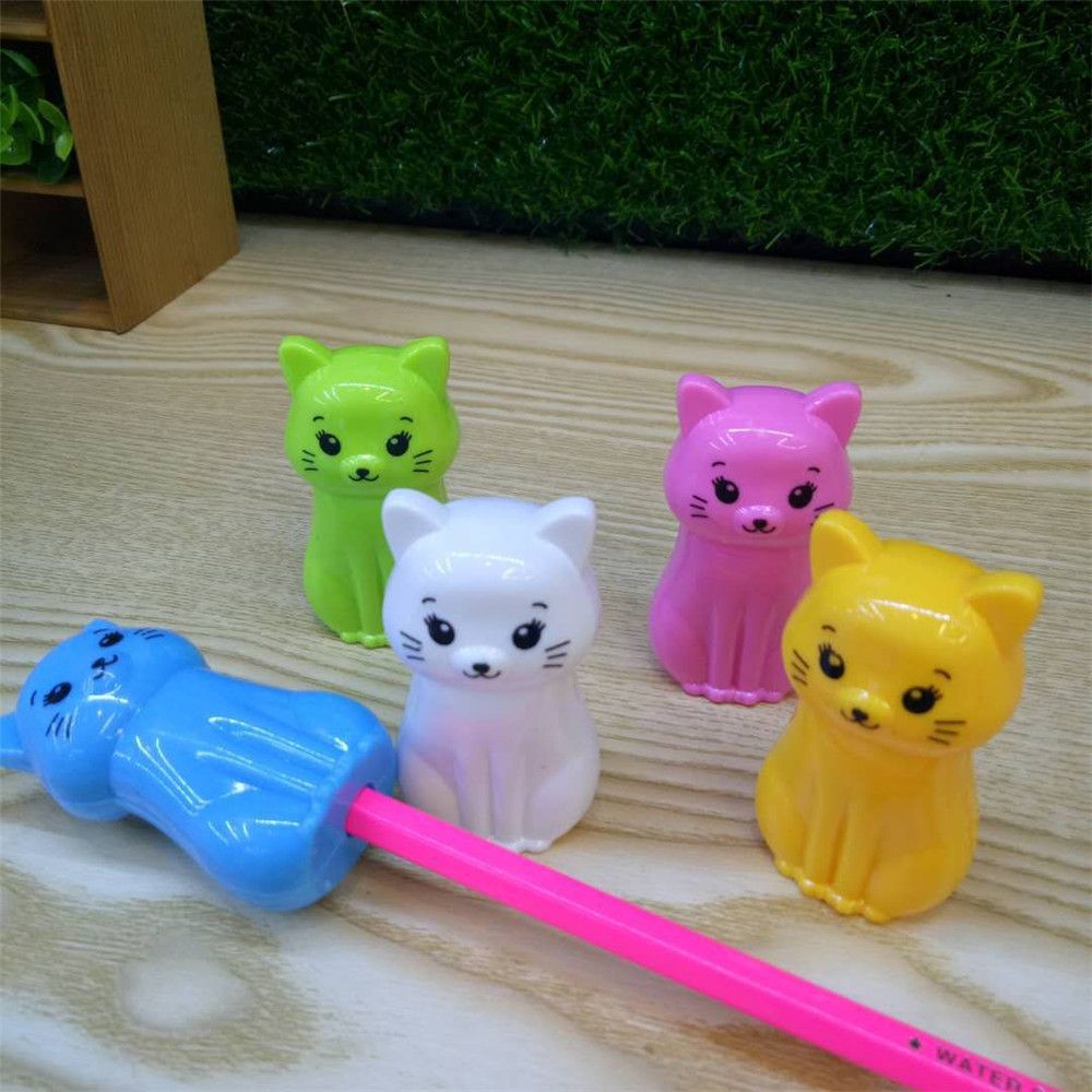 5pcs Mini Animal Cat Pencil Sharpeners Plastic Standard Pencil Cutting Machine School Office Sharpener Stationery Supplies