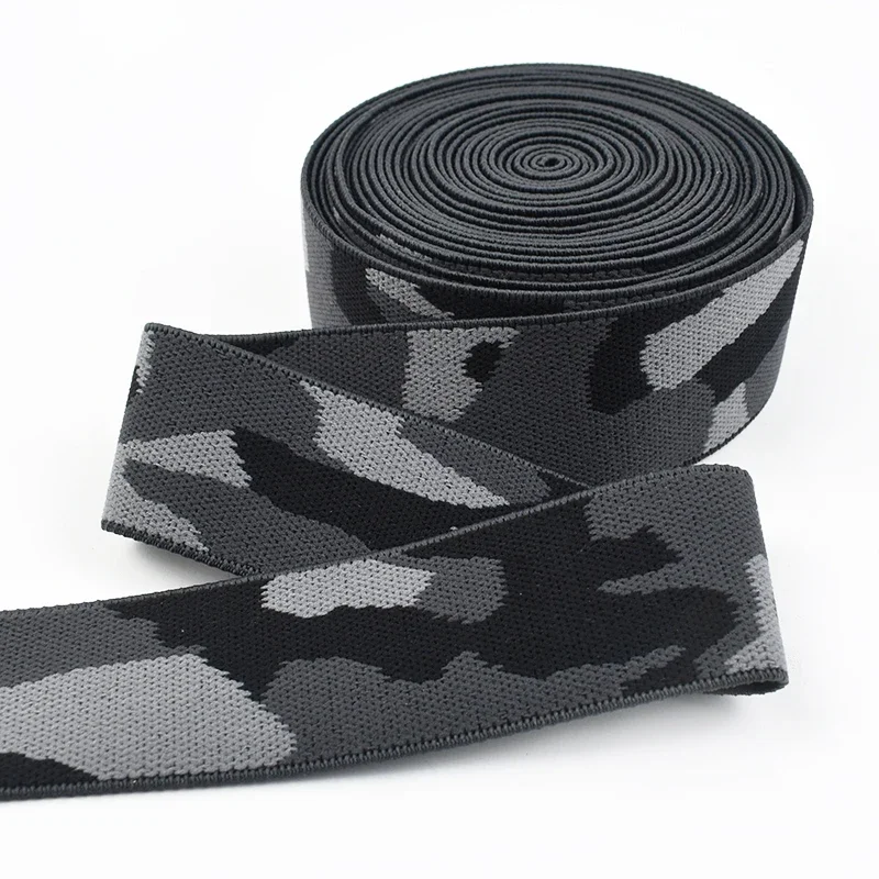 Bandas elásticas para cinturón de 1/2/3M, correas de camuflaje Jacquard de 38mm, banda de goma para ropa, cinta elástica para costura, accesorios: Cobre envejecido / 1 mes