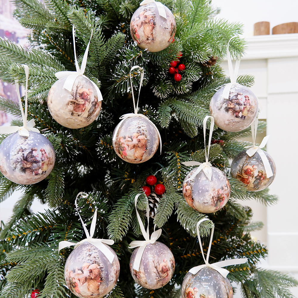 7PCS Christmas Balls Large Home Decoration Tree Balls Xmas Party Decor Christmas Spheres Christmas Tree Hanging Ornament
