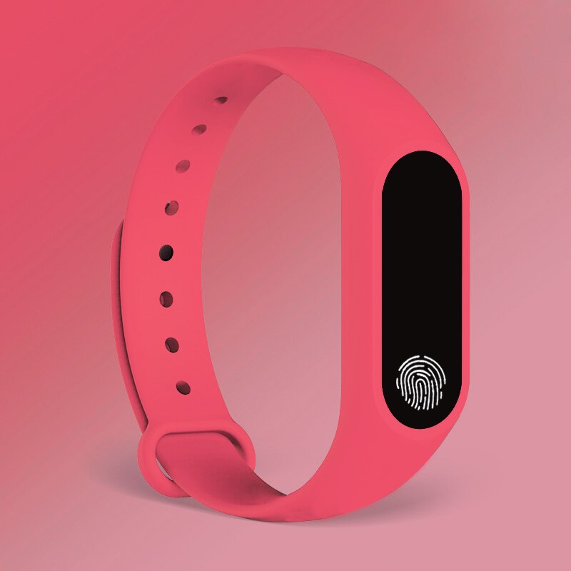 M2 Smart Band Unisex - Sleep Fitness Tracker with Heart Rate Monitor - All Compatible: Pink