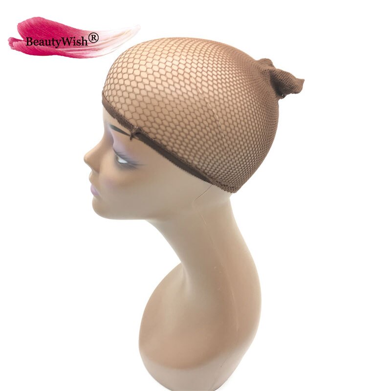 Elastic Nylon Hairnets 2Units Black brown beige Color Invisible Hair nets For Package Hair and Wig Cap Soft Wig Caps Two Open