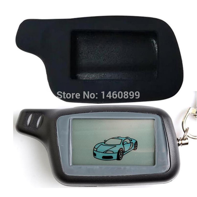 X5 LCD Remote Control Key Fob + Blue Silicone Case For Russian Vehicle Security Two way car alarm system TOMAHAWK X5 X3 Keychain