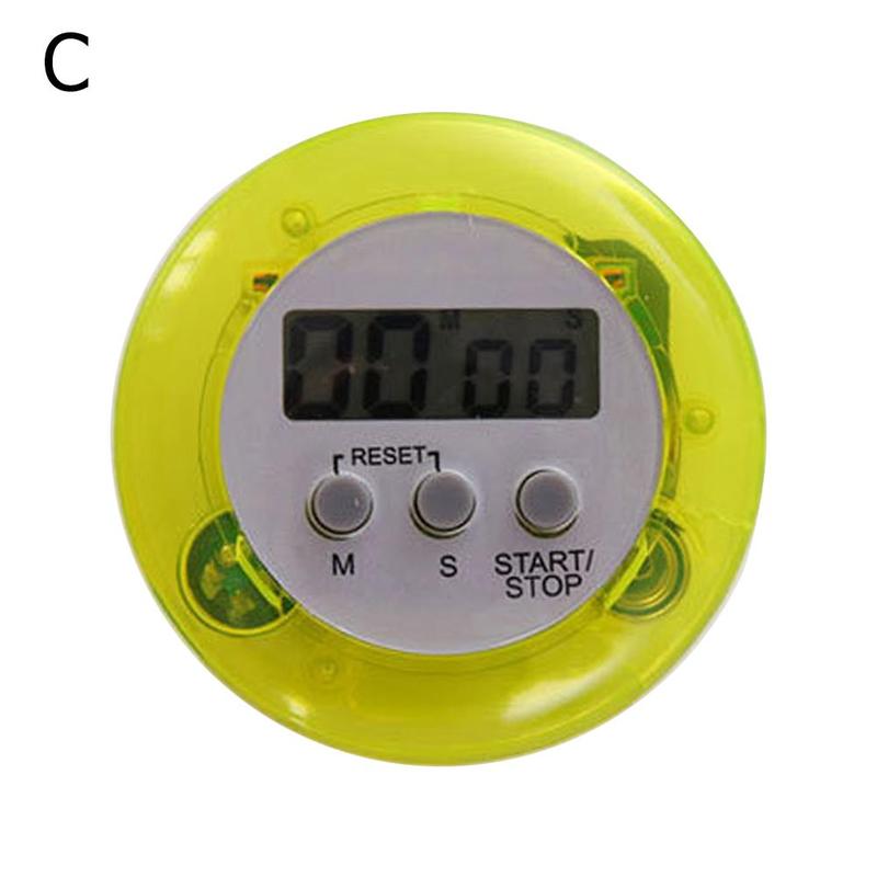 Five Kinds Of Color Circular LCD Digital Kitchen Countdown Timer Cooking Counter Reverse Timer Alarm Clock Magnetic: green