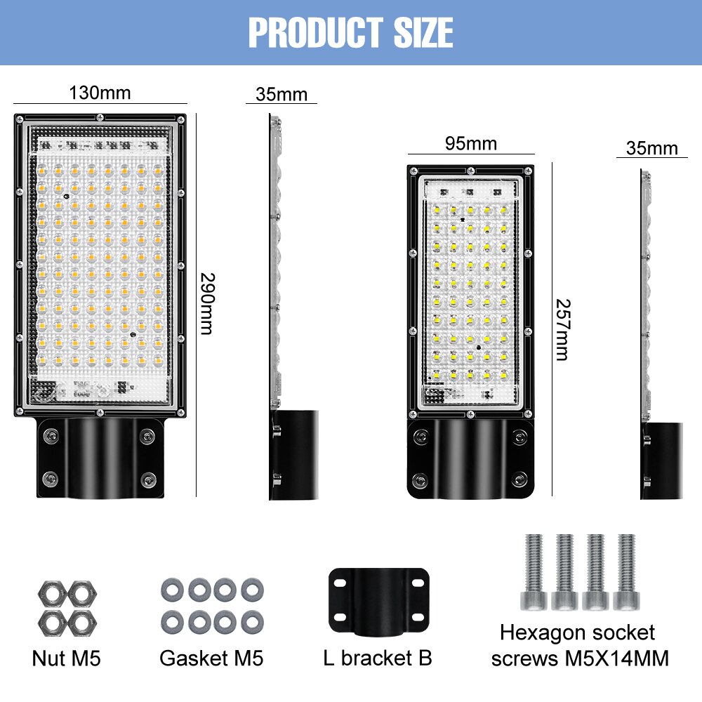 LED Waterproof Street Lamp 100W 50W Flood Light Outdoor Street Lamp AC 220V Garden Spotlights Country House Landscape Wall Lamp