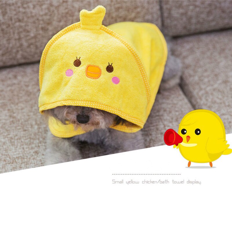Cute Pet Dog Towel Soft Drying Bath Cat Hoodies Puppy Super Absorbent Bathrobes Cleaning supply