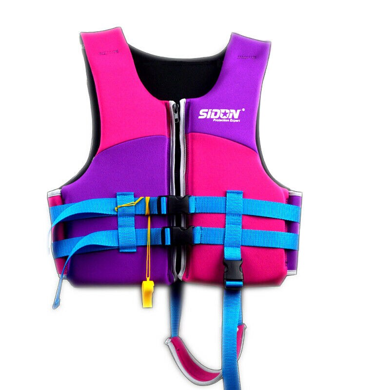 Kids Levensreddende Vest Drijfvermogen Hulp Zeilen Kajak Reddingsvest Drijven Zwemmen Kajak: Paars / S 11-18KG